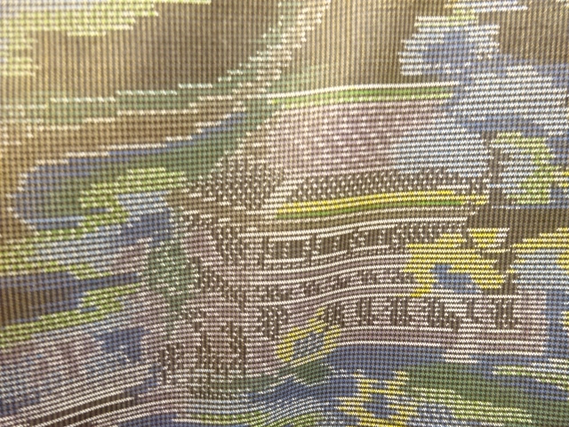 JAPANESE KIMONO / ANTIQUE KIMONO / SILK / DORO OSHIMA TSUMUGI / WOVEN MANSION